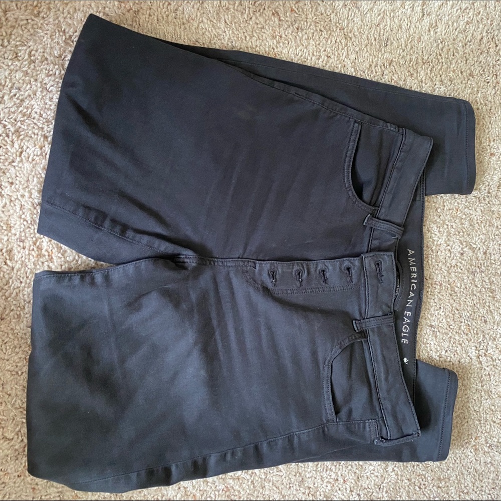 Charcoal gray high-rise jeggings